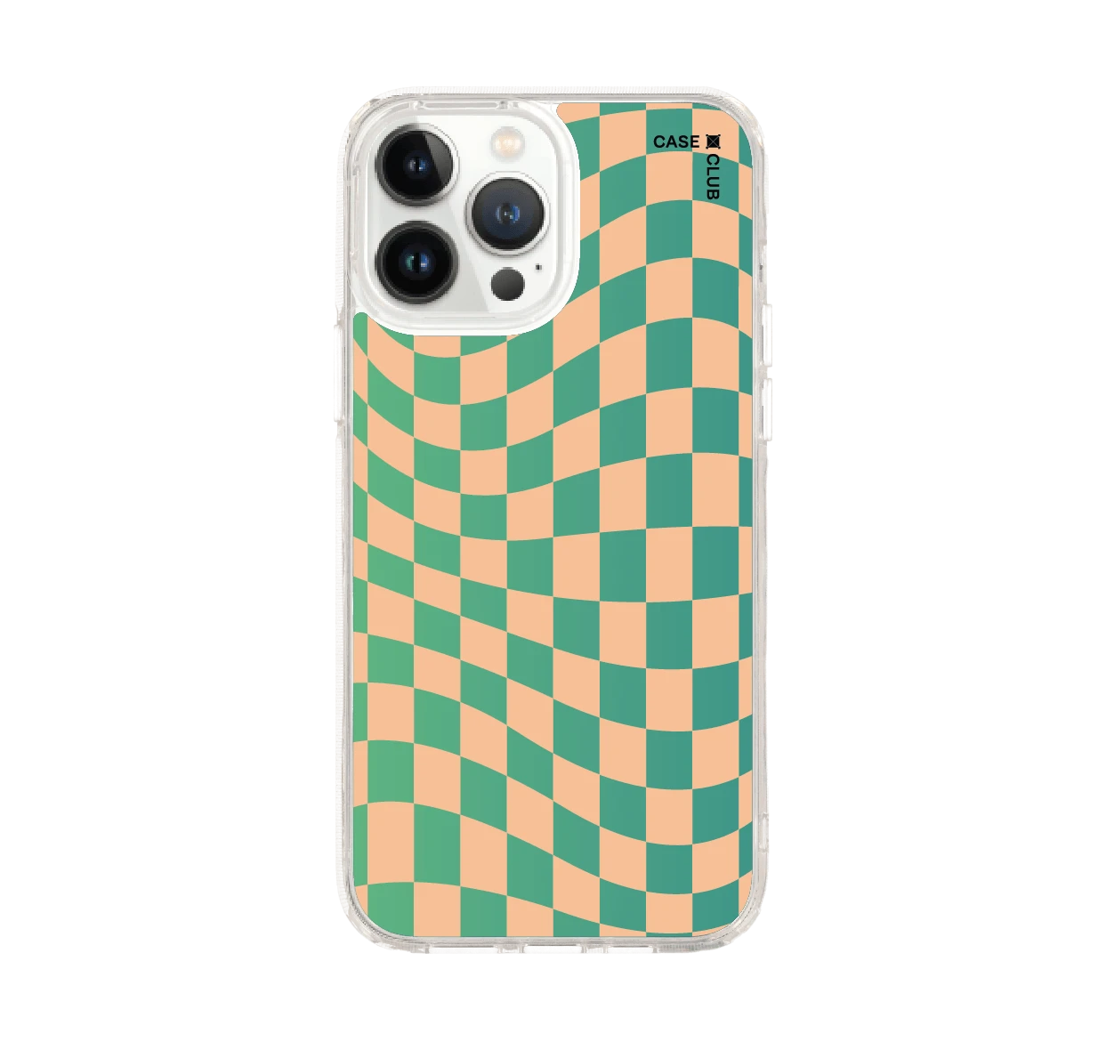 เคสใส iphone 13 pro max ตารางเขียวไล่สี